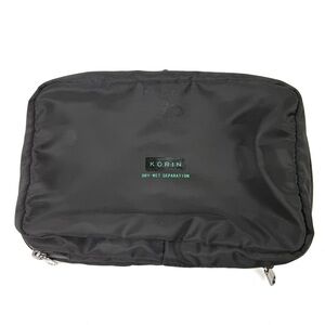 KORIN Toiletry‎ Bag Black Nylon Zip Around Travel Case Unisex
